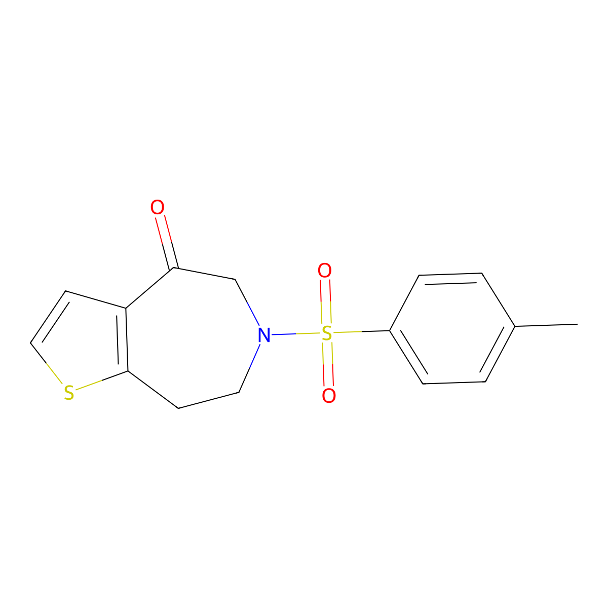 6-(4-Methylbenzenesulfonyl)-4H,5H,6H,7H,8H-thieno[2,3-d]azepin-4-one molecular structure, CAS 102996-98-5