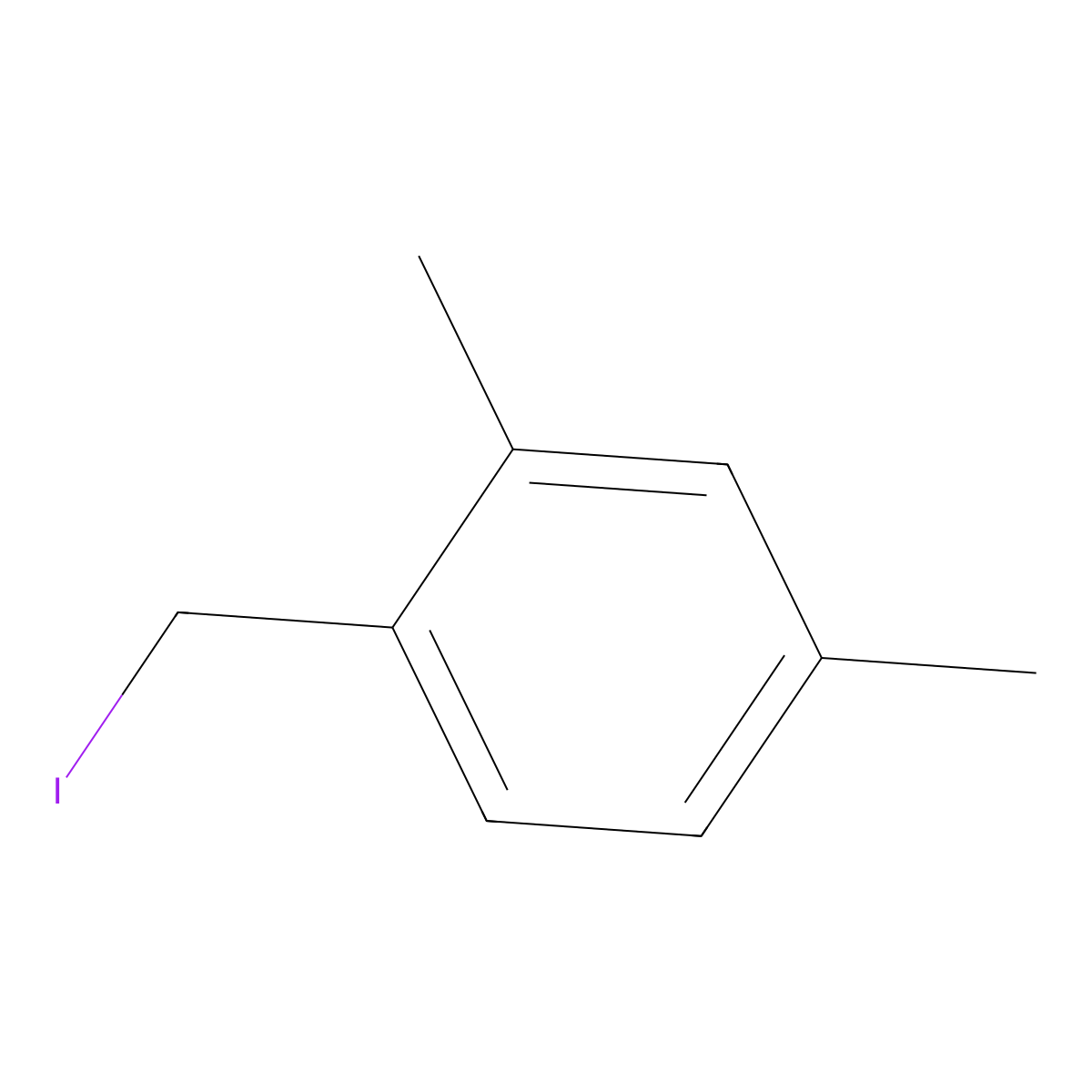 1-(Iodomethyl)-2,4-dimethylbenzene molecular structure, CAS 102998-69-6