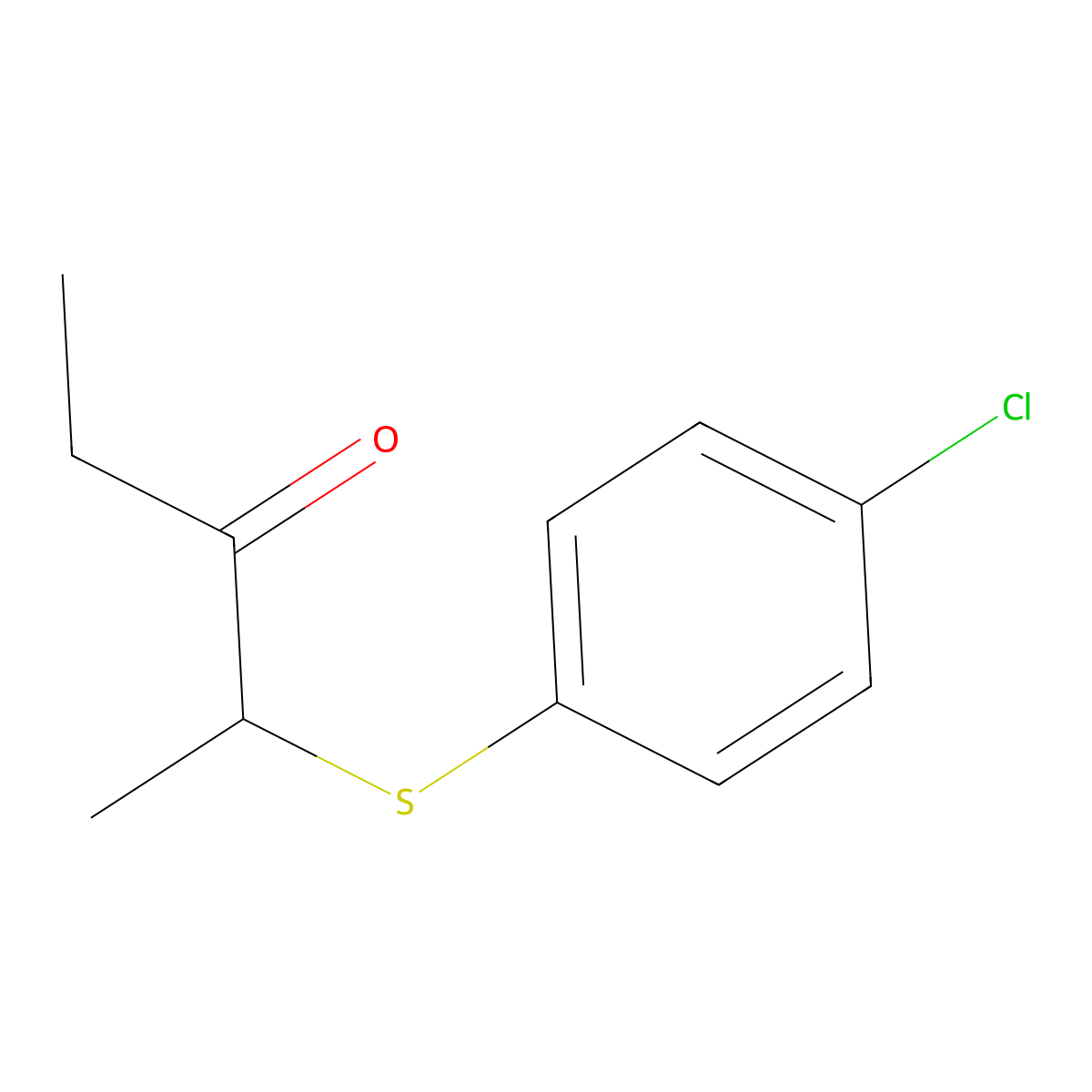 2-[(4-Chlorophenyl)sulfanyl]pentan-3-one molecular structure, CAS 1029989-39-6