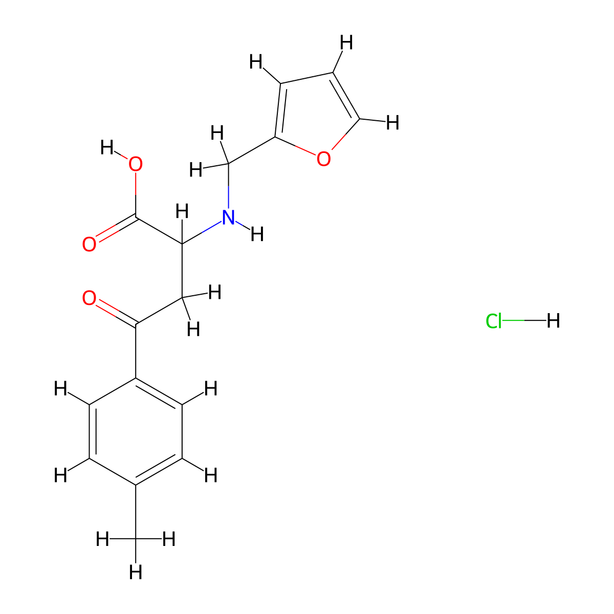 2-[(2-Furylmethyl)amino]-4-(4-methylphenyl)-4-oxobutanoic acid hydrochloride molecular structure, CAS 1029989-66-9