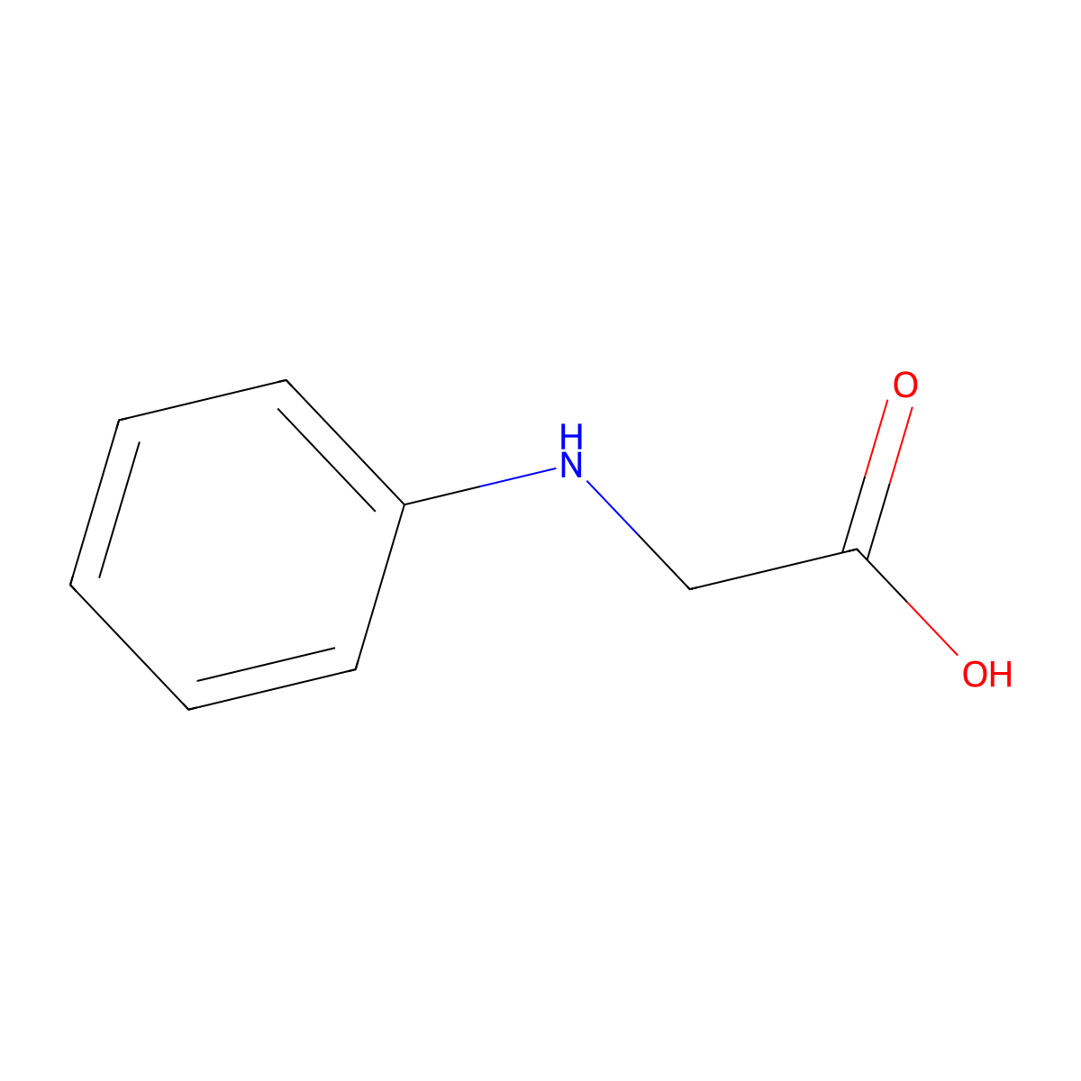 N-Phenylglycine molecular structure, CAS 103-01-5