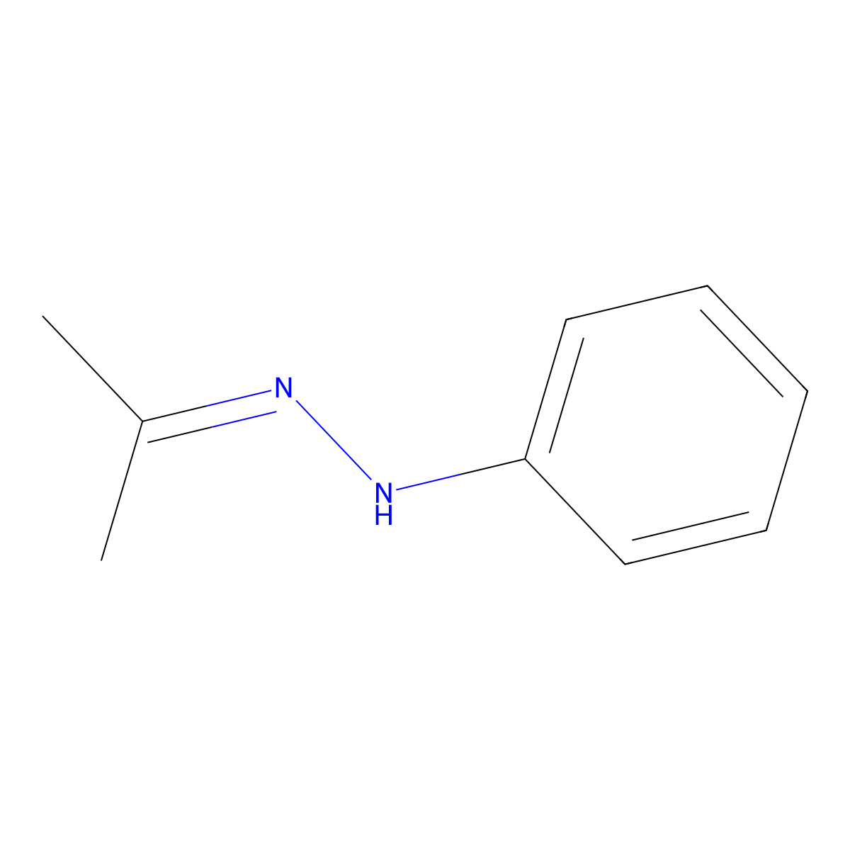2-Propanone, 2-phenylhydrazone molecular structure, CAS 103-02-6