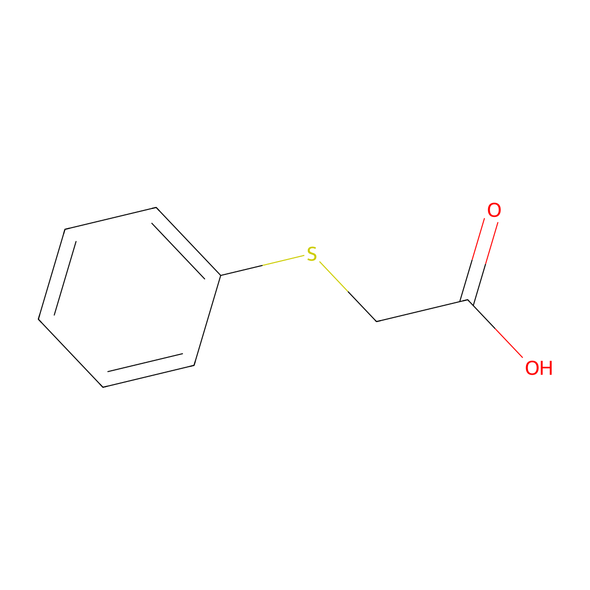 (Phenylthio)acetic acid molecular structure, CAS 103-04-8