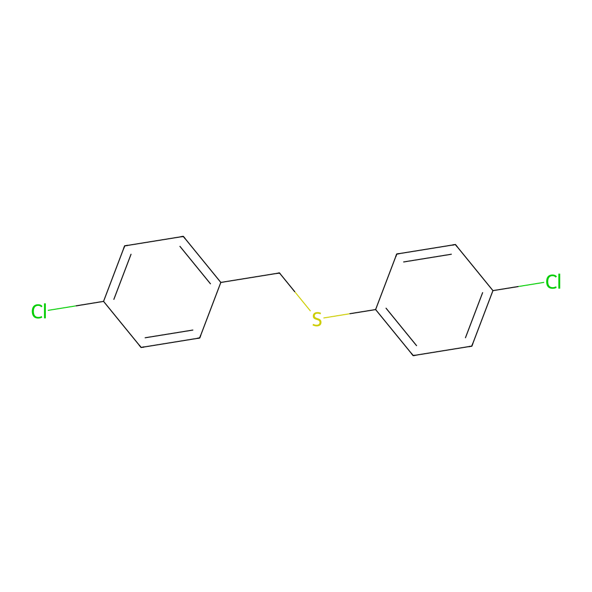 Chlorbenside molecular structure, CAS 103-17-3