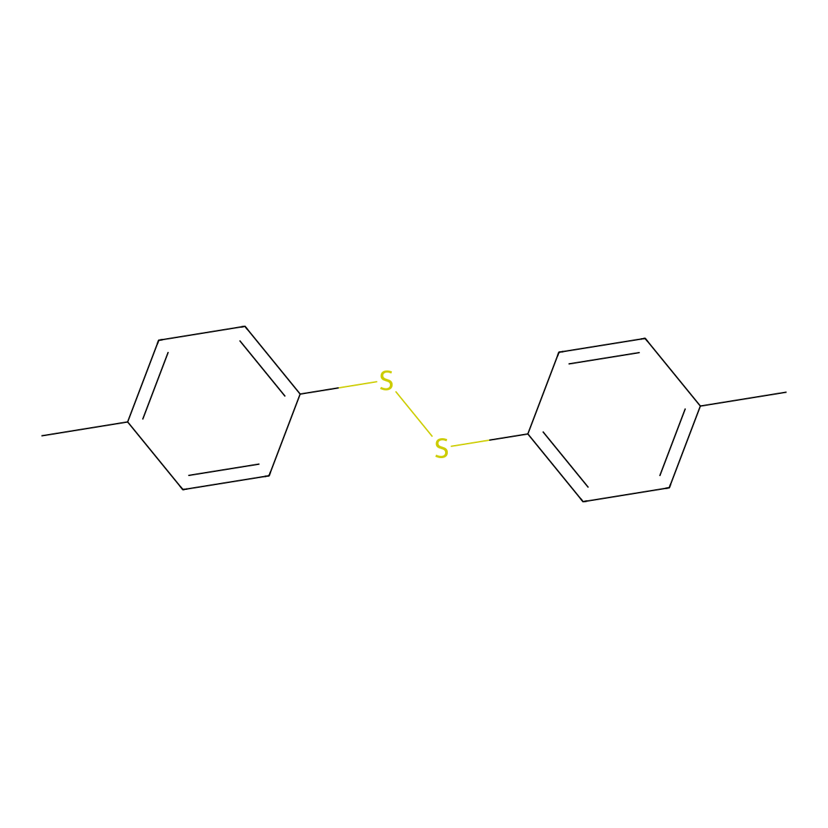 Disulfide, bis(4-methylphenyl) molecular structure, CAS 103-19-5