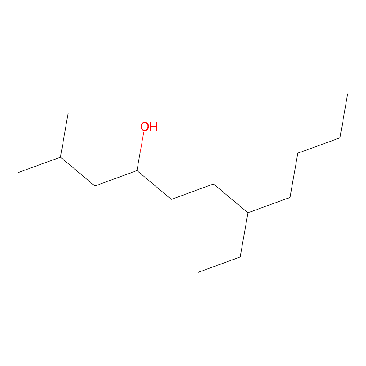 7-Ethyl-2-methyl-4-undecanol molecular structure, CAS 103-20-8