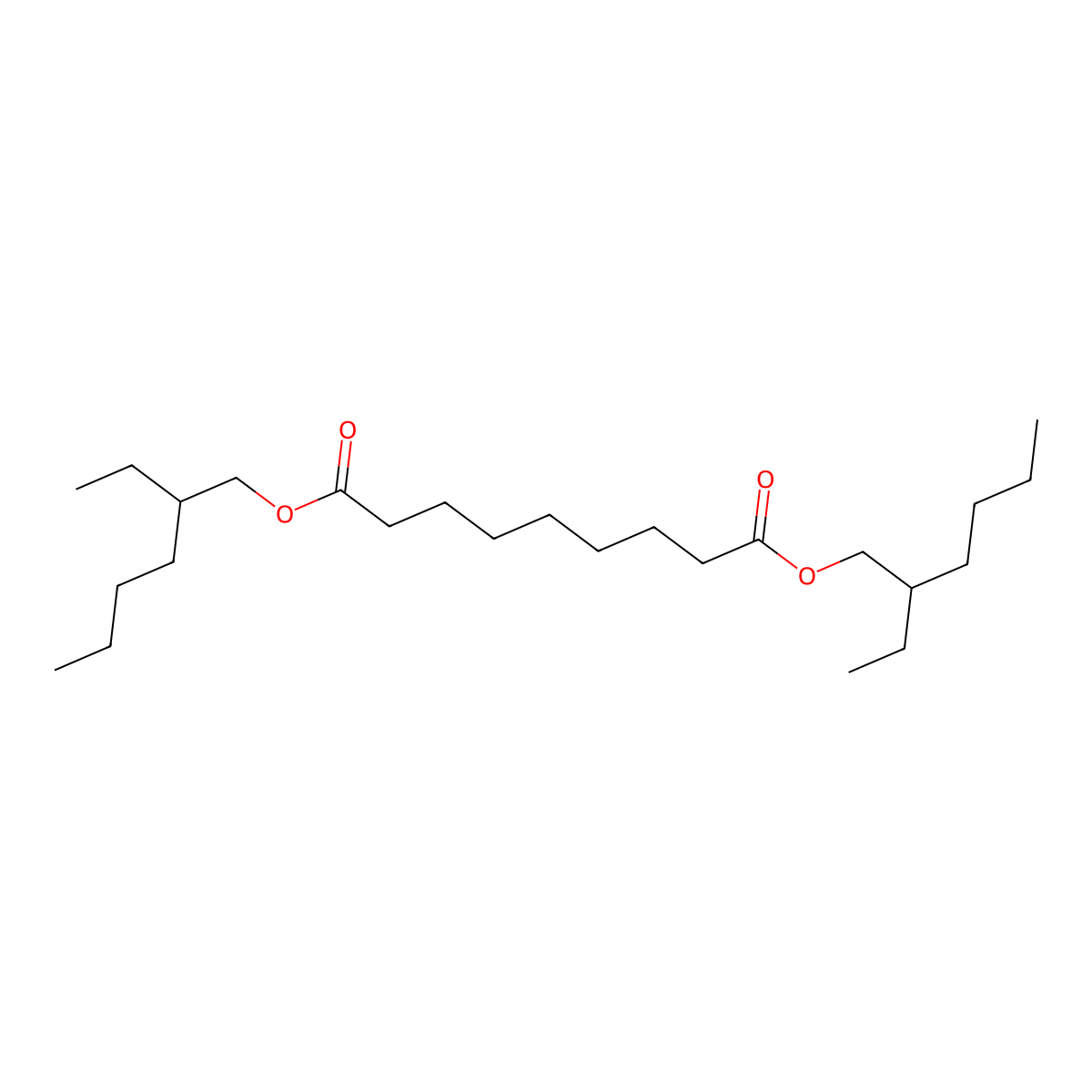 Bis(2-ethylhexyl) azelate molecular structure, CAS 103-24-2