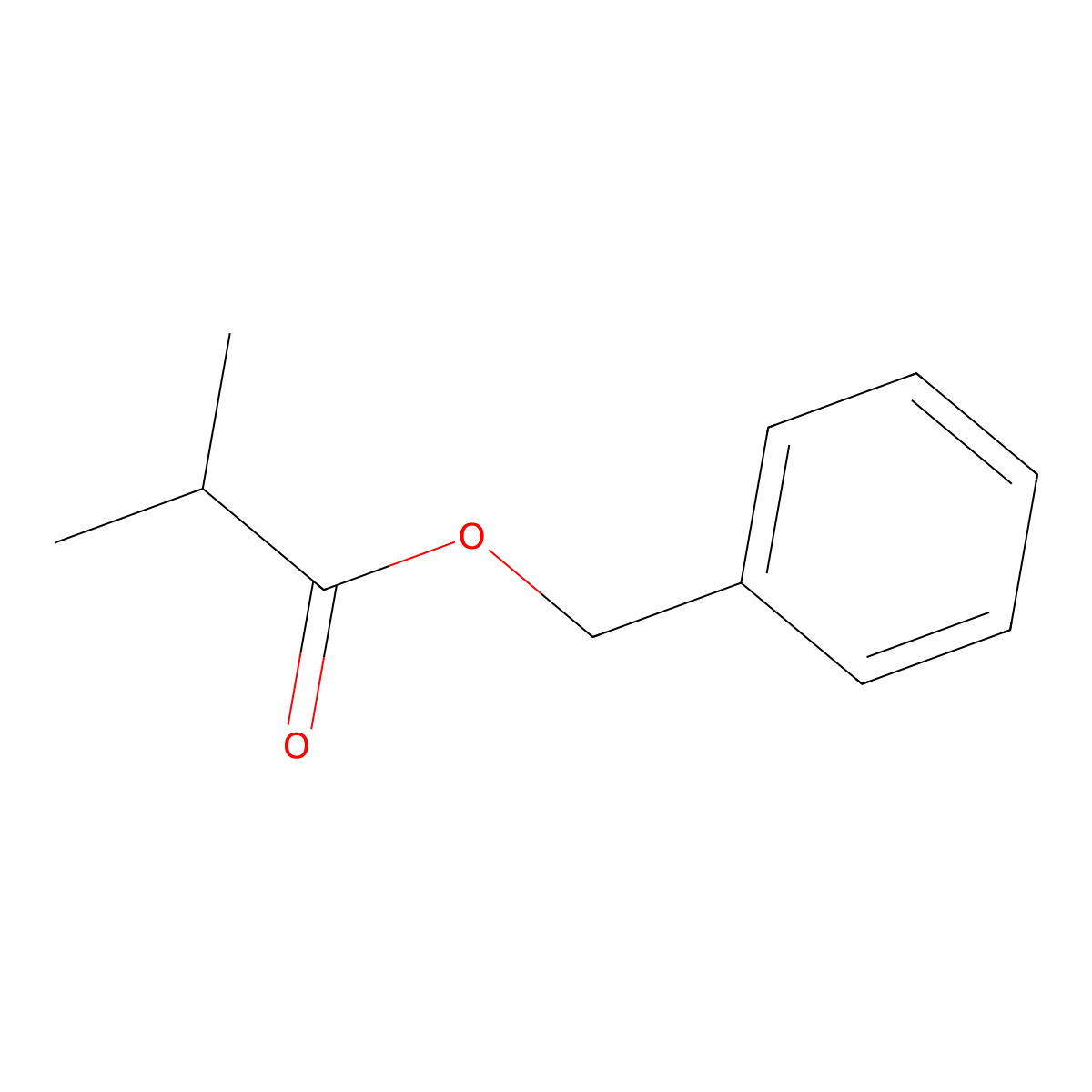 Benzyl isobutyrate molecular structure, CAS 103-28-6