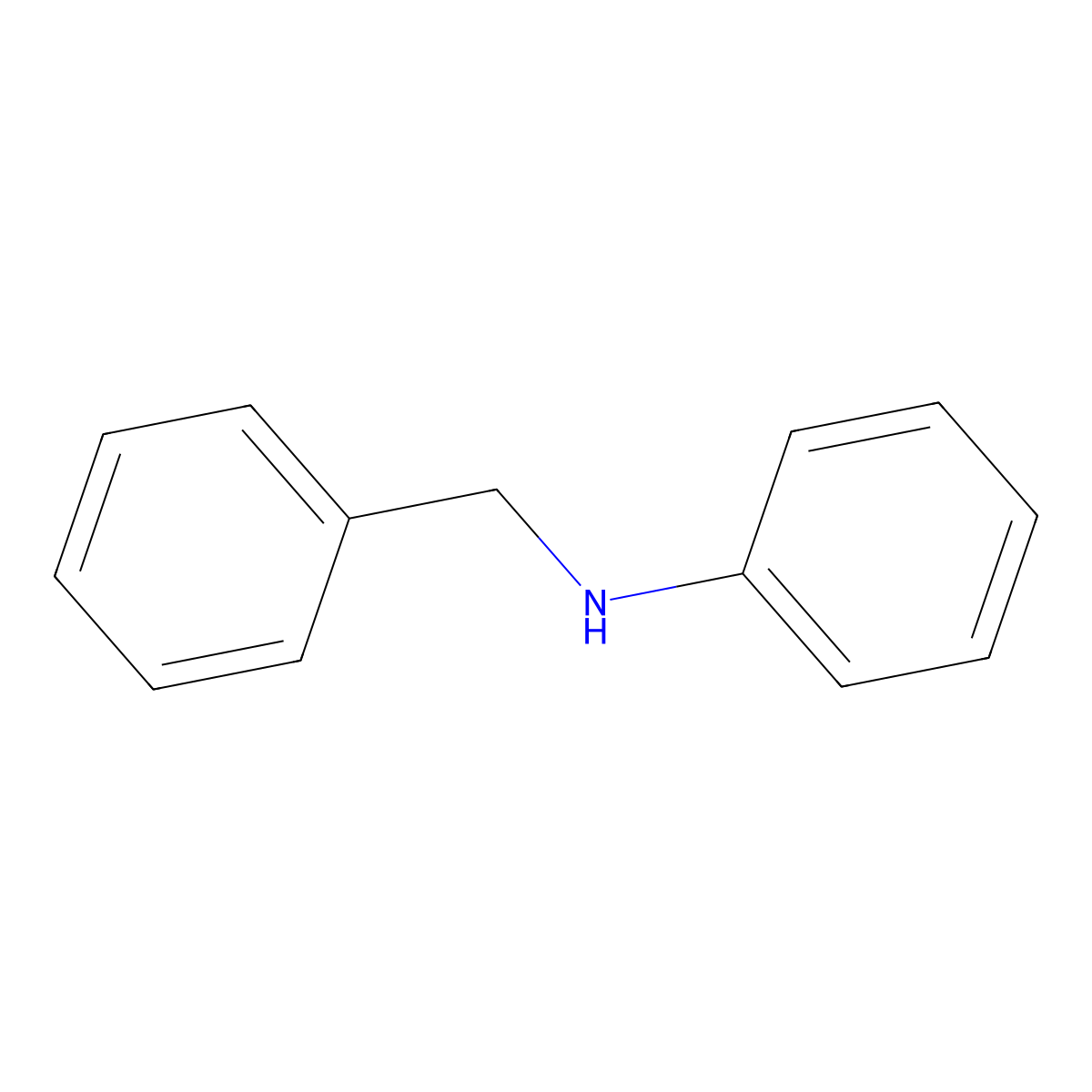 Benzylaniline molecular structure, CAS 103-32-2