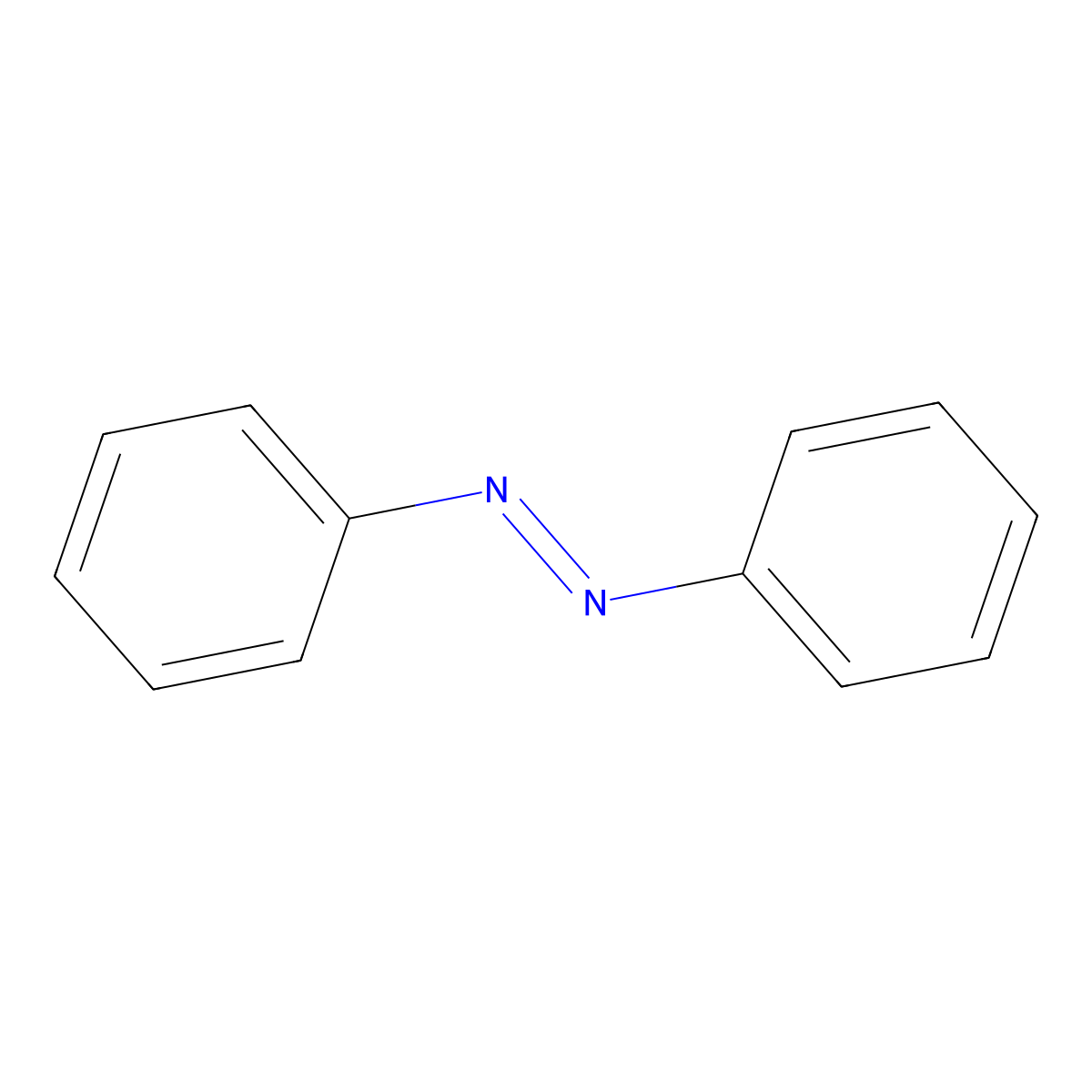 Azobenzene molecular structure, CAS 103-33-3