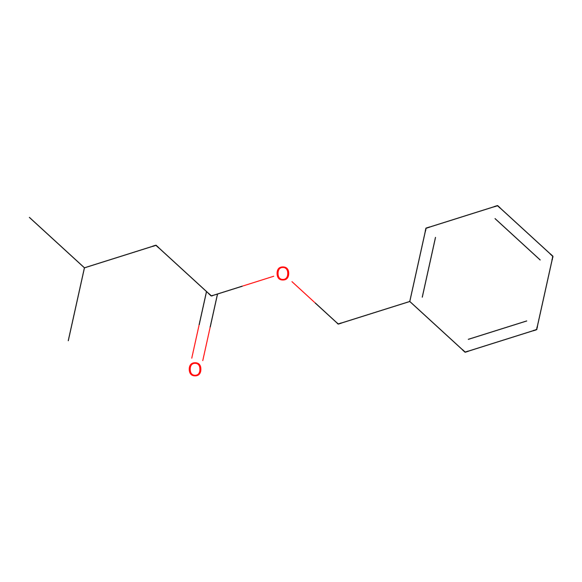 Benzyl isovalerate molecular structure, CAS 103-38-8