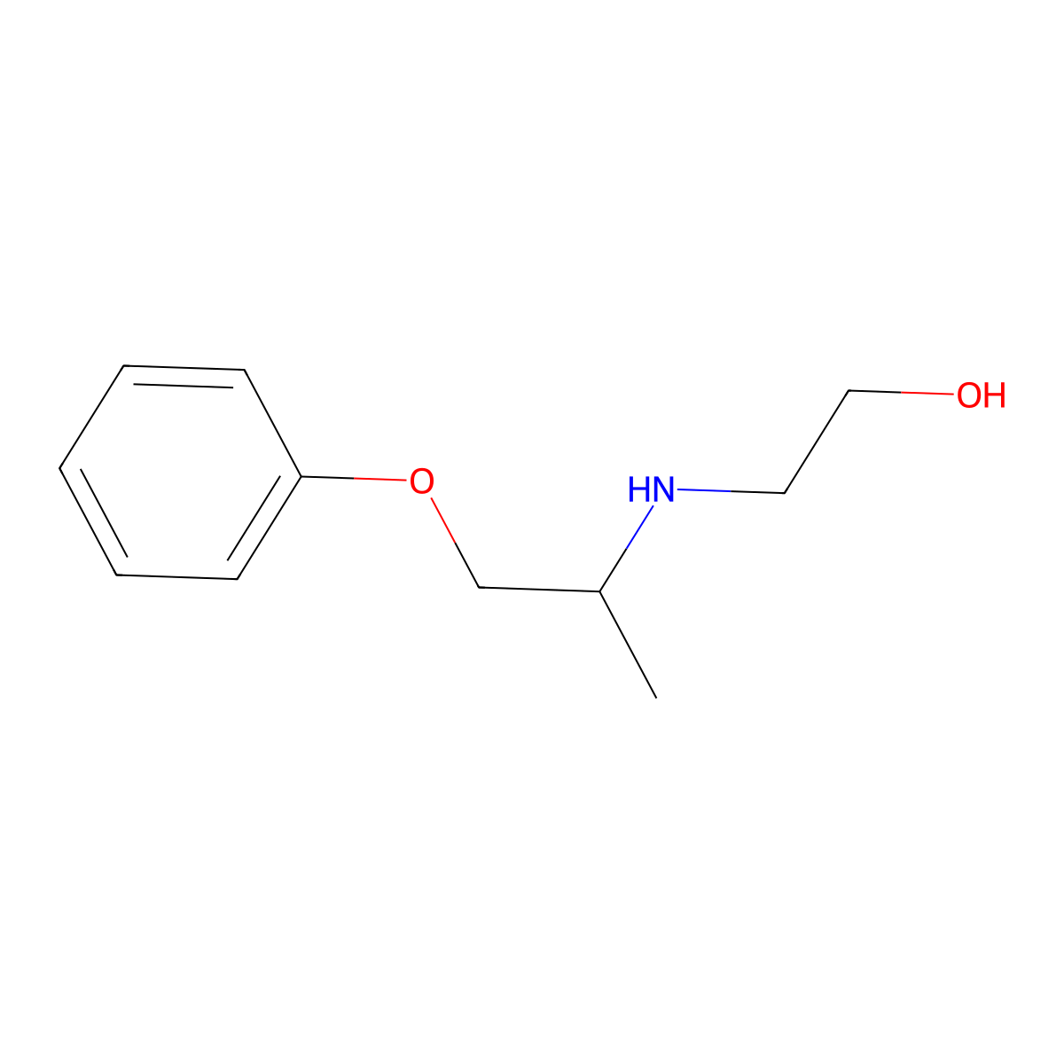 2-((1-Methyl-2-phenoxyethyl)amino)ethanol molecular structure, CAS 103-39-9