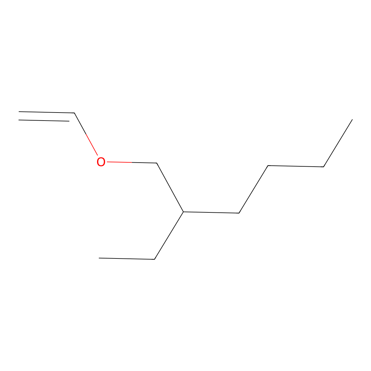 2-Ethylhexyl vinyl ether molecular structure, CAS 103-44-6