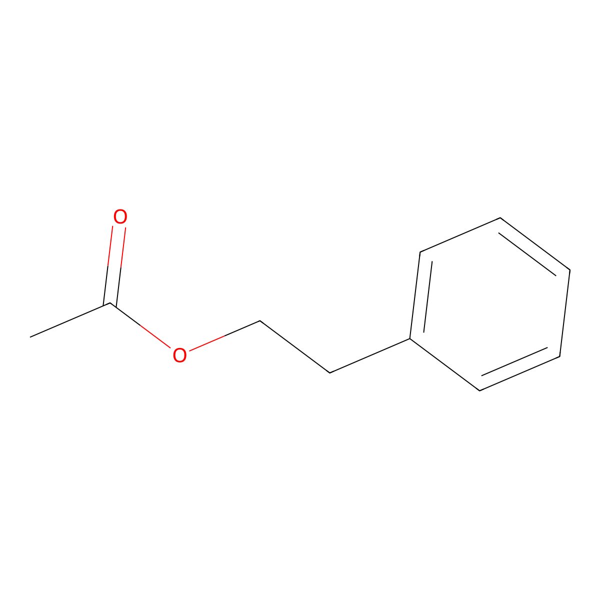 2-Phenylethyl Acetate molecular structure, CAS 103-45-7