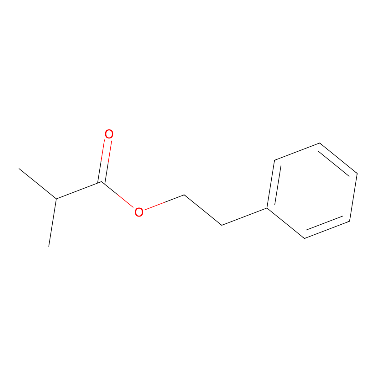 Phenethyl isobutyrate molecular structure, CAS 103-48-0
