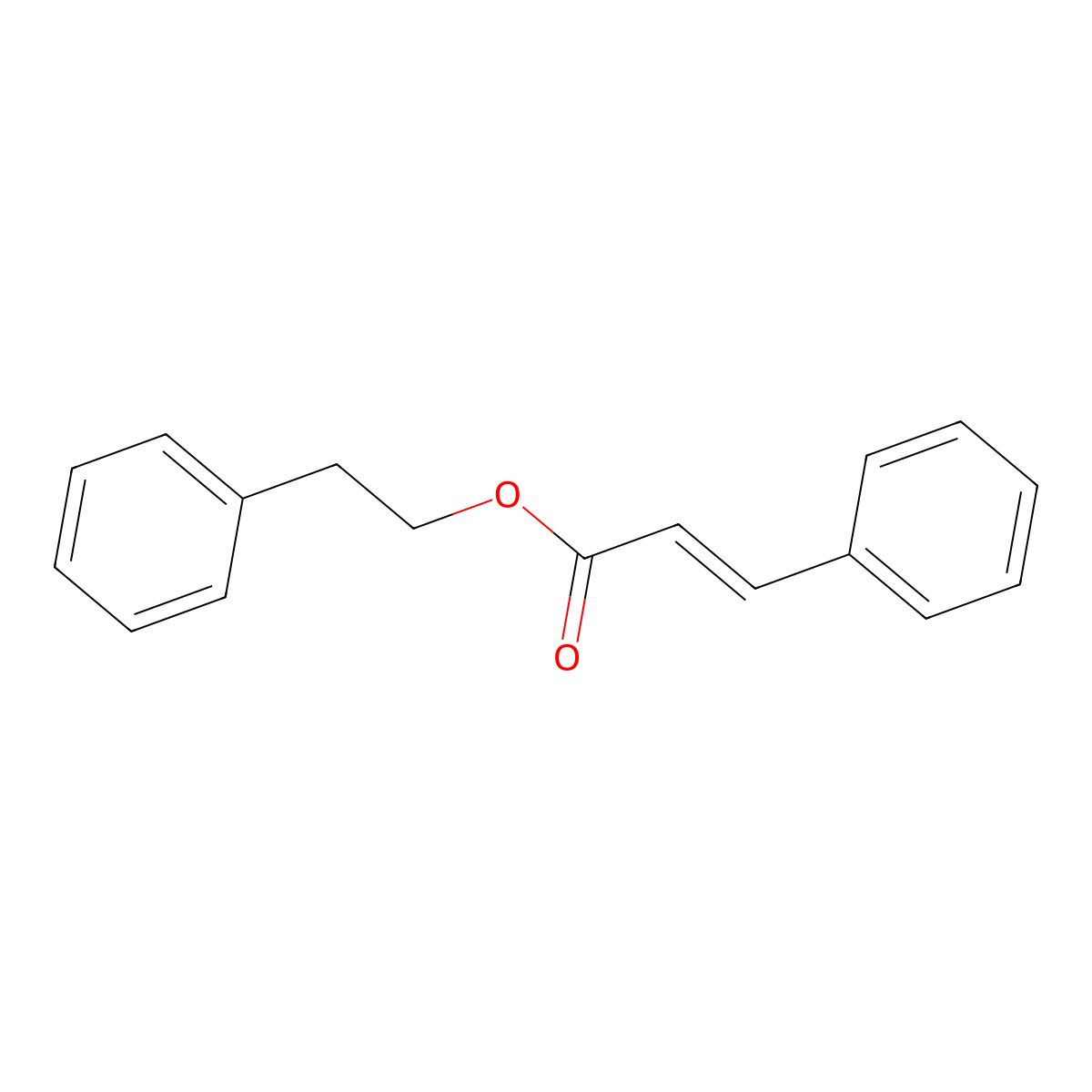 Phenethyl Cinnamate molecular structure, CAS 103-53-7