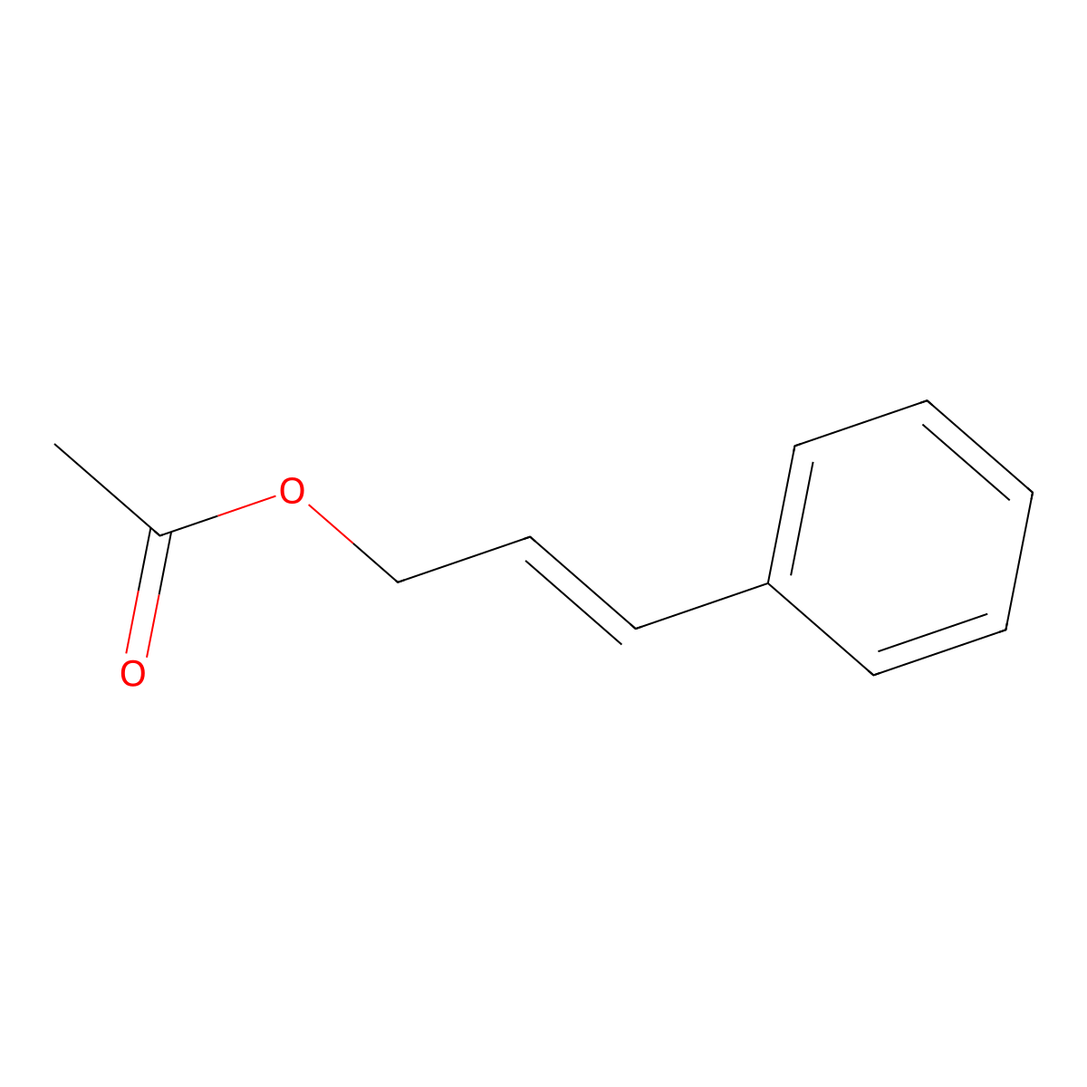 Cinnamyl Acetate molecular structure, CAS 103-54-8