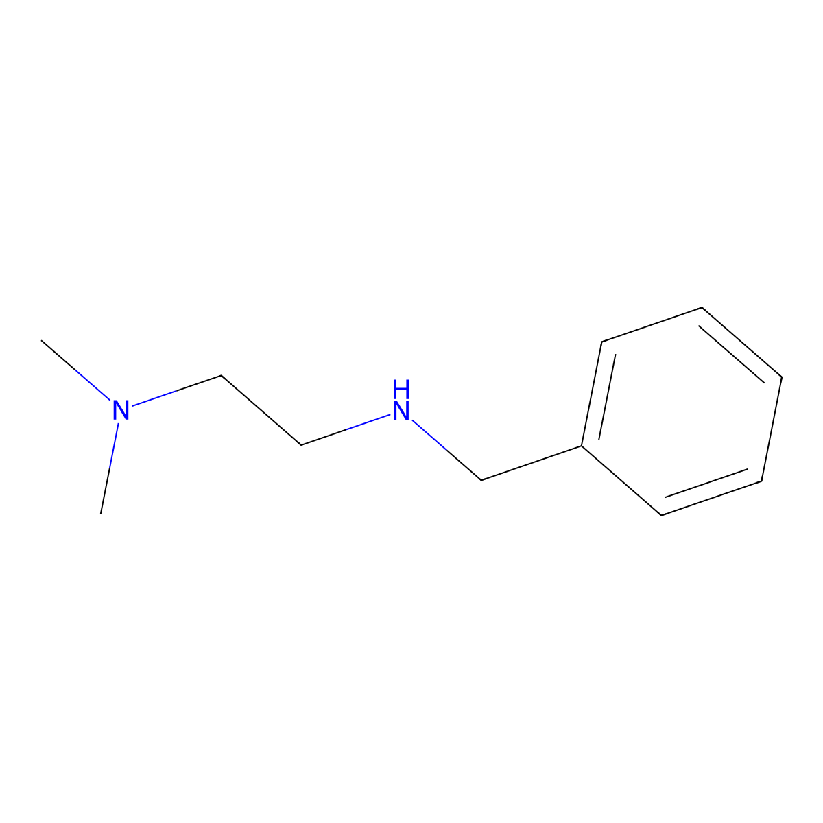 1,2-Ethanediamine, N1,N1-dimethyl-N2-(phenylmethyl)- molecular structure, CAS 103-55-9
