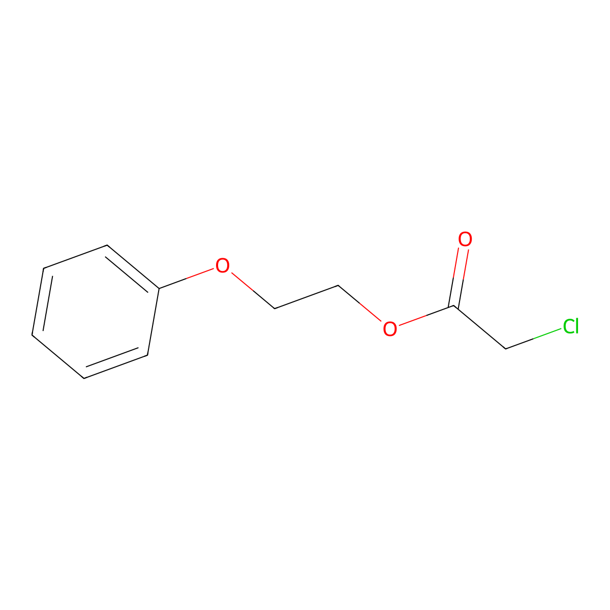 2-Phenoxyethyl chloroacetate molecular structure, CAS 103-57-1