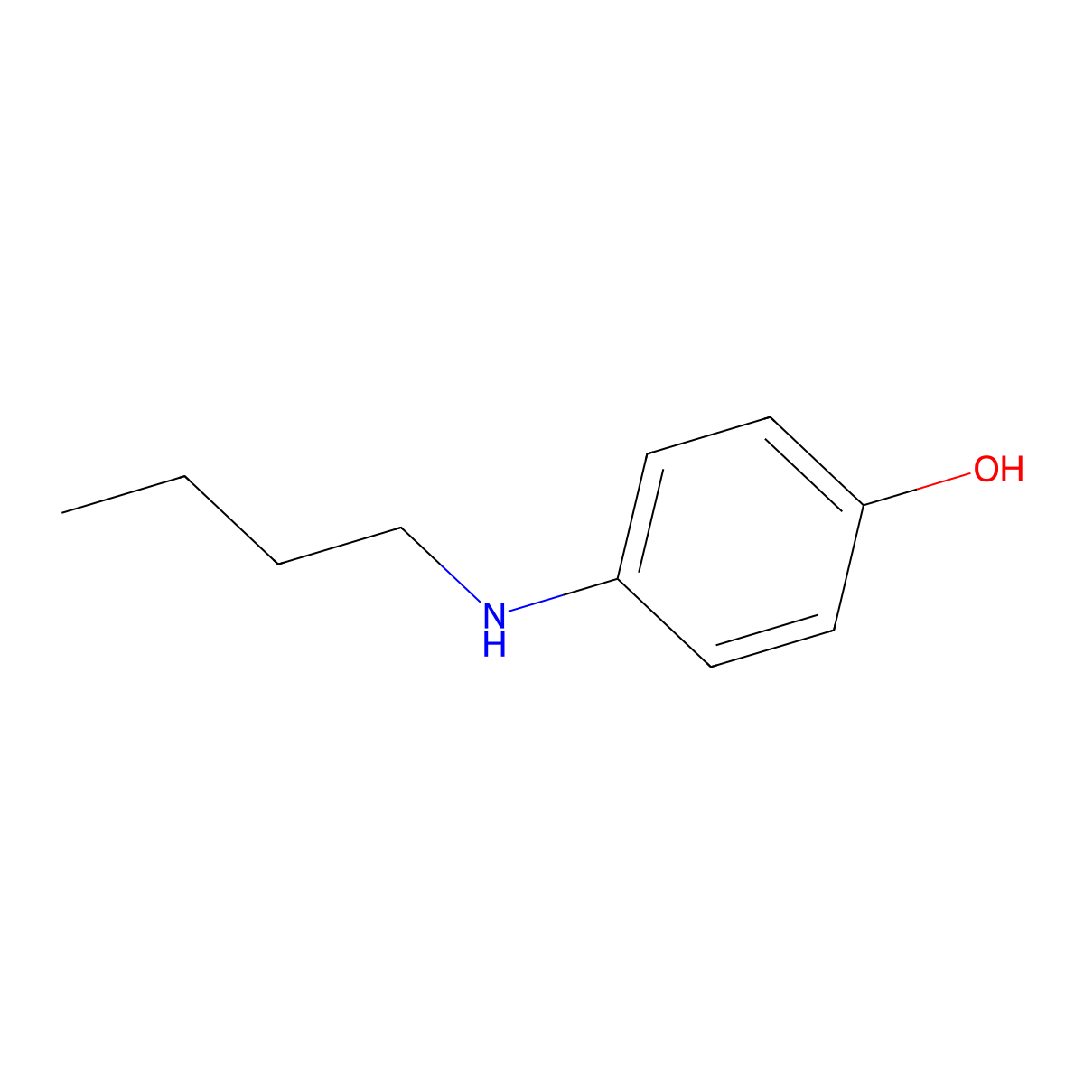N-Butyl-p-aminophenol molecular structure, CAS 103-62-8