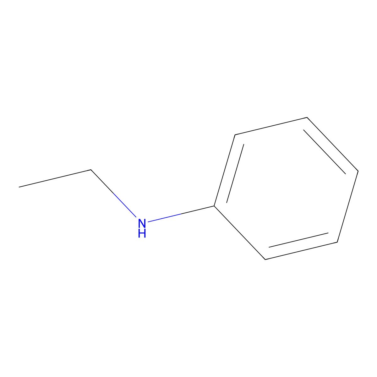 N-Ethylaniline molecular structure, CAS 103-69-5