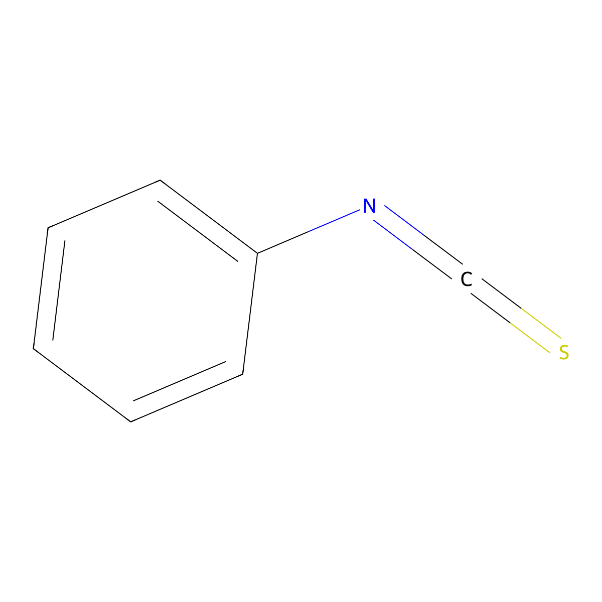 Phenyl Isothiocyanate molecular structure, CAS 103-72-0