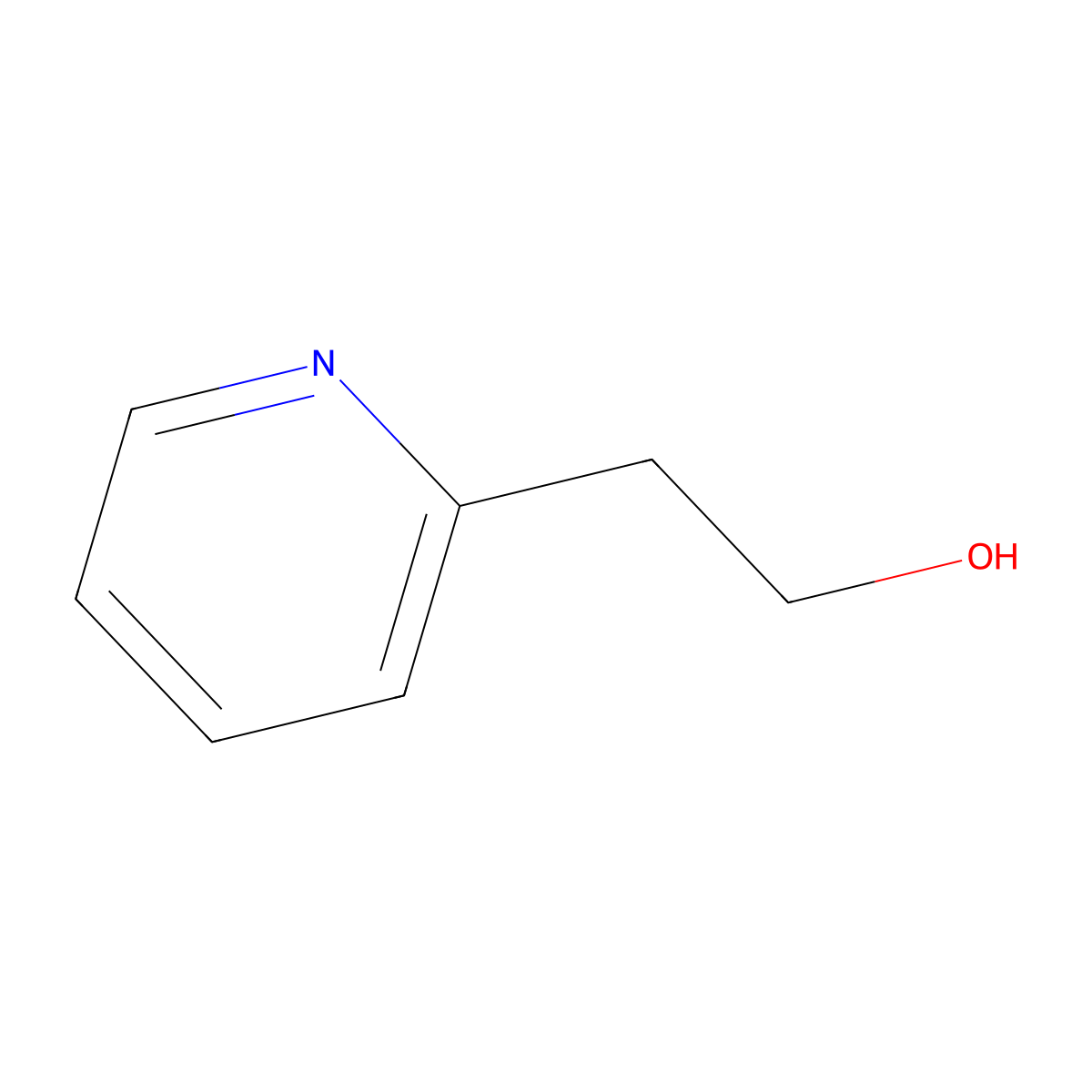 2-(2-Hydroxyethyl)pyridine molecular structure, CAS 103-74-2