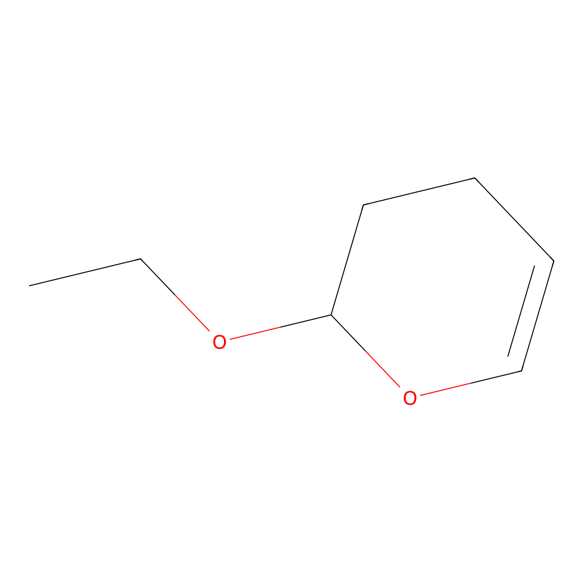 2-Ethoxy-3,4-dihydro-2H-pyran molecular structure, CAS 103-75-3