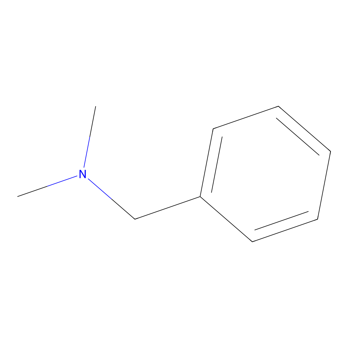 N,N-Dimethylbenzylamine molecular structure, CAS 103-83-3