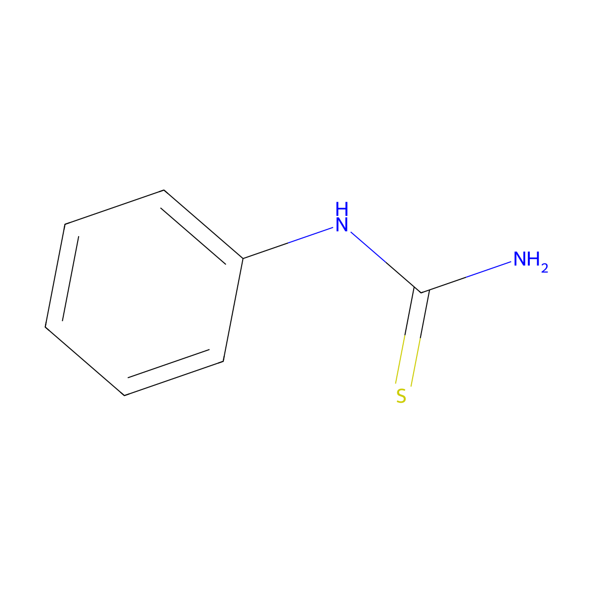 Phenylthiourea molecular structure, CAS 103-85-5