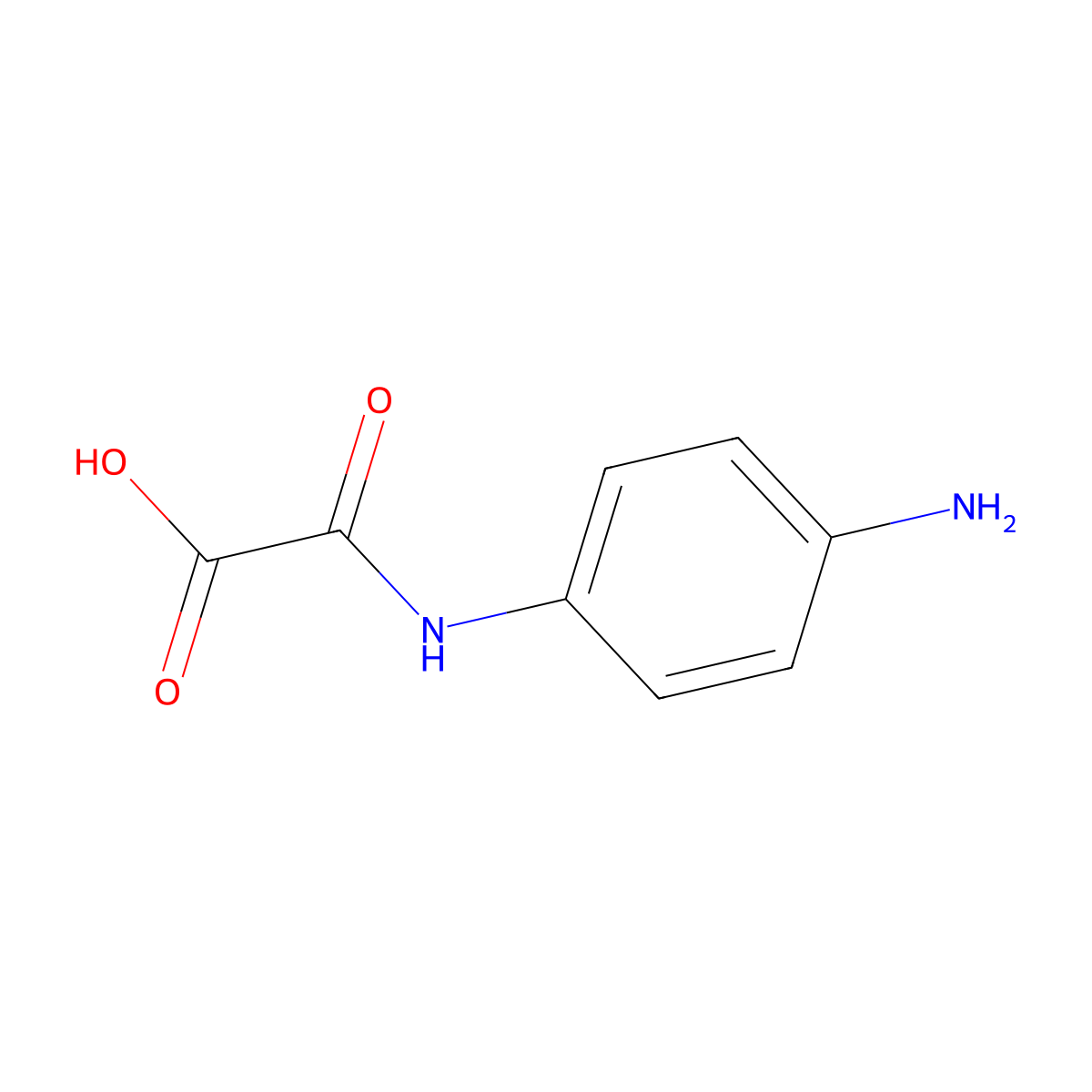2-((4-Aminophenyl)amino)-2-oxoacetic acid molecular structure, CAS 103-92-4