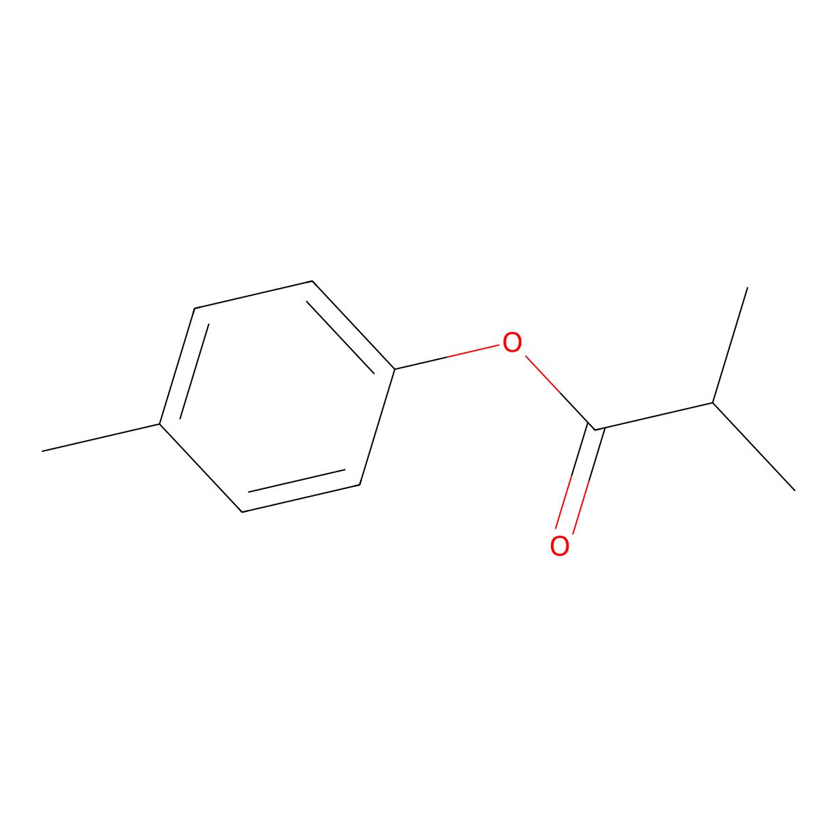 p-TOLYL ISOBUTYRATE molecular structure, CAS 103-93-5