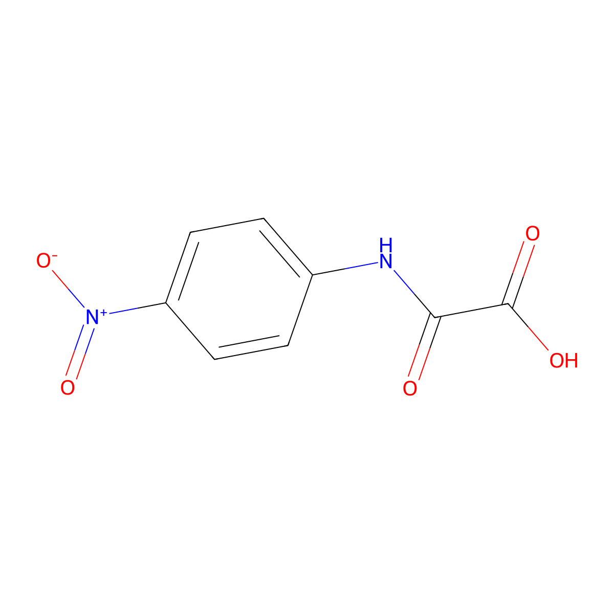 2-((4-Nitrophenyl)amino)-2-oxoacetic acid molecular structure, CAS 103-94-6