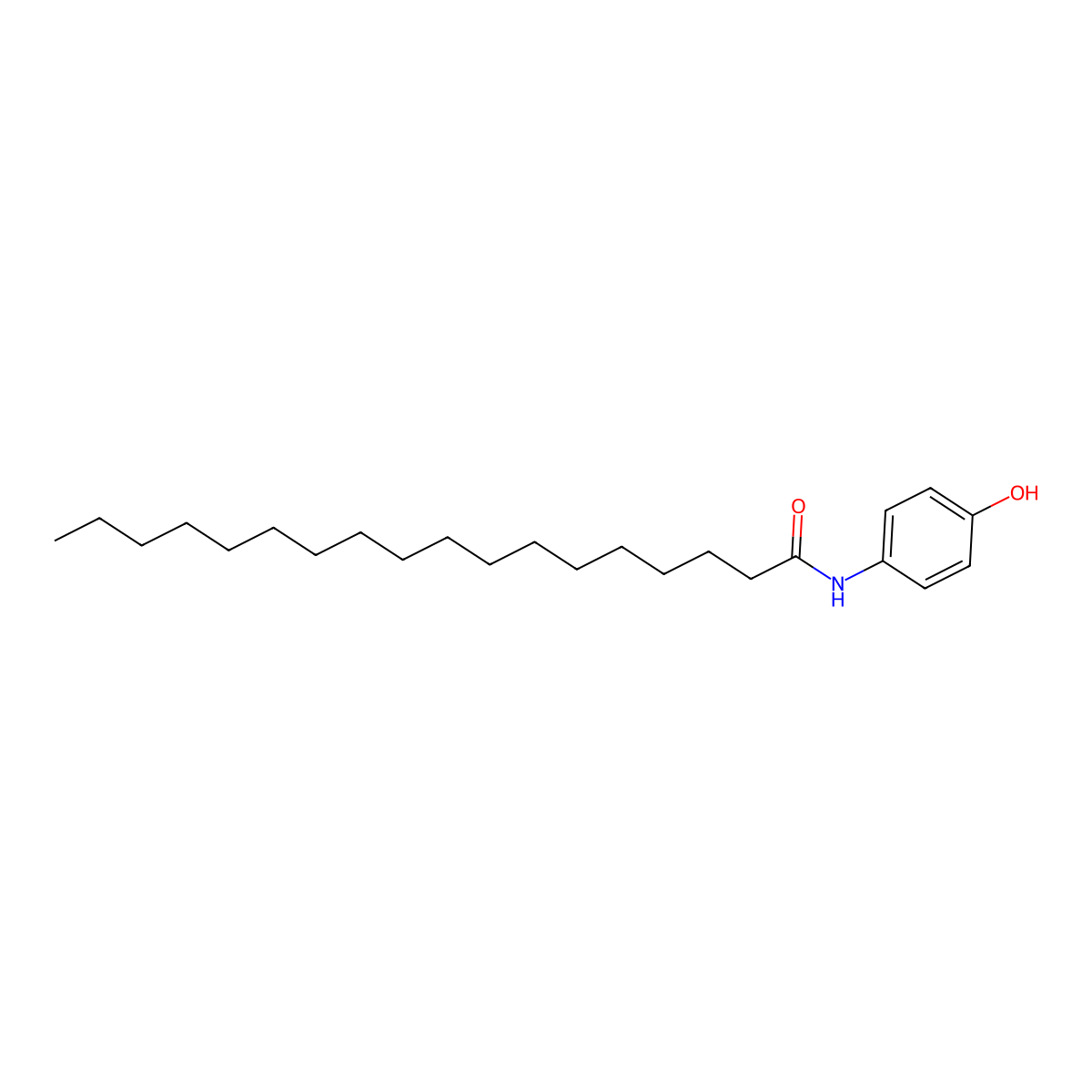 Octadecanamide, N-(4-hydroxyphenyl)- molecular structure, CAS 103-99-1