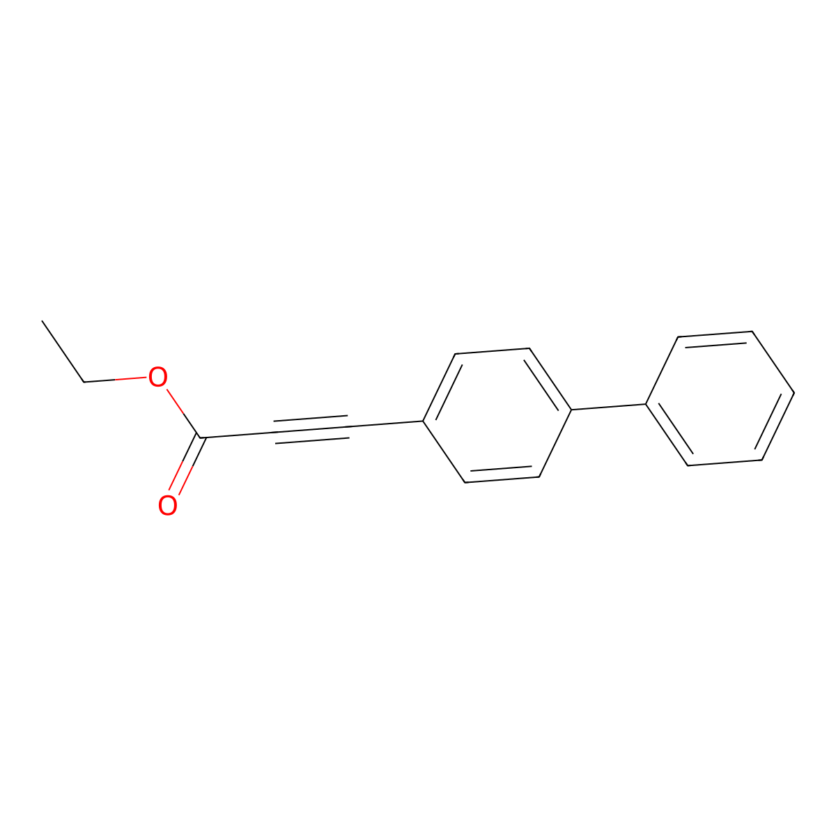 Ethyl 3-[1,1'-biphenyl]-4-yl-2-propynoate molecular structure, CAS 1030-07-5