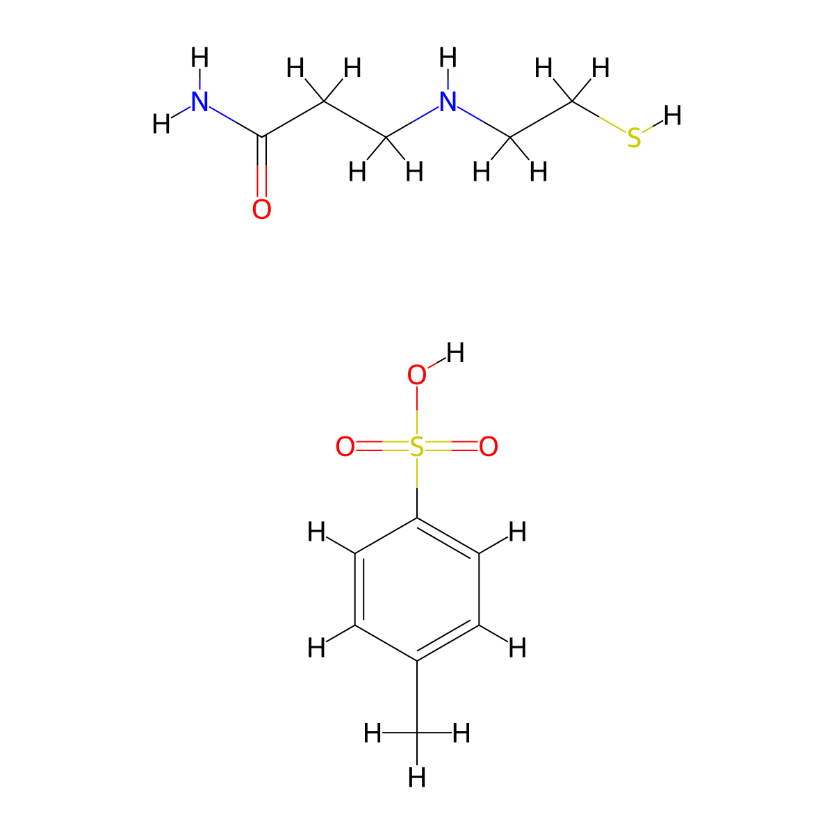 3-(2-Mercaptoethyl)aminopropionamide tosylate molecular structure, CAS 1030-84-8
