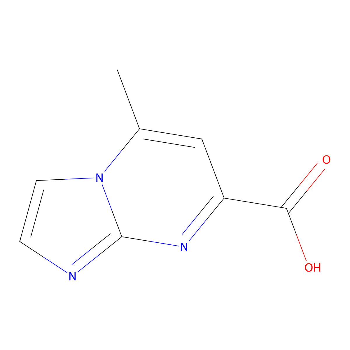 5-Methylimidazo[1,2-a]pyrimidine-7-carboxylic acid molecular structure, CAS 1030017-70-9