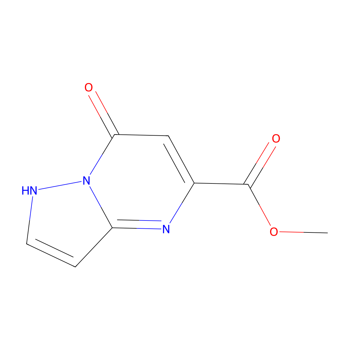 Methyl 7-hydroxypyrazolo[1,5-a]pyrimidine-5-carboxylate molecular structure, CAS 1030018-65-5