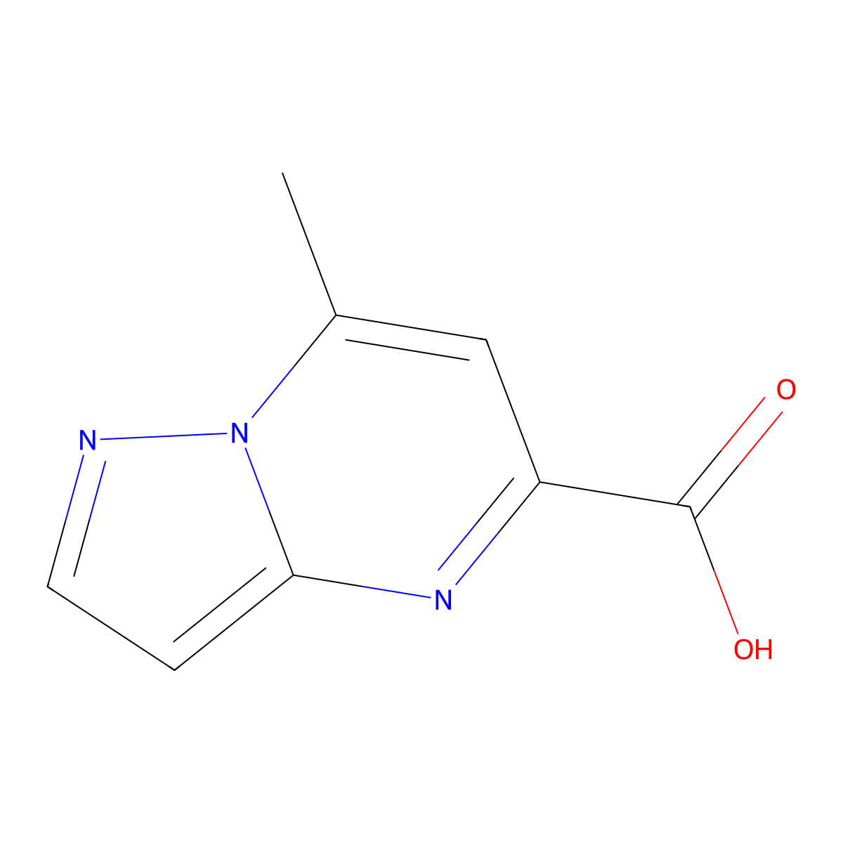 7-Methylpyrazolo[1,5-a]pyrimidine-5-carboxylic acid molecular structure, CAS 1030019-36-3