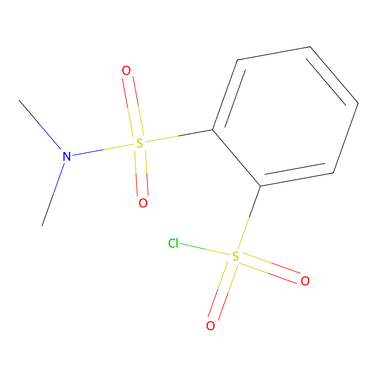 2-(Dimethylsulfamoyl)benzene-1-sulfonyl chloride molecular structure, CAS 103008-52-2