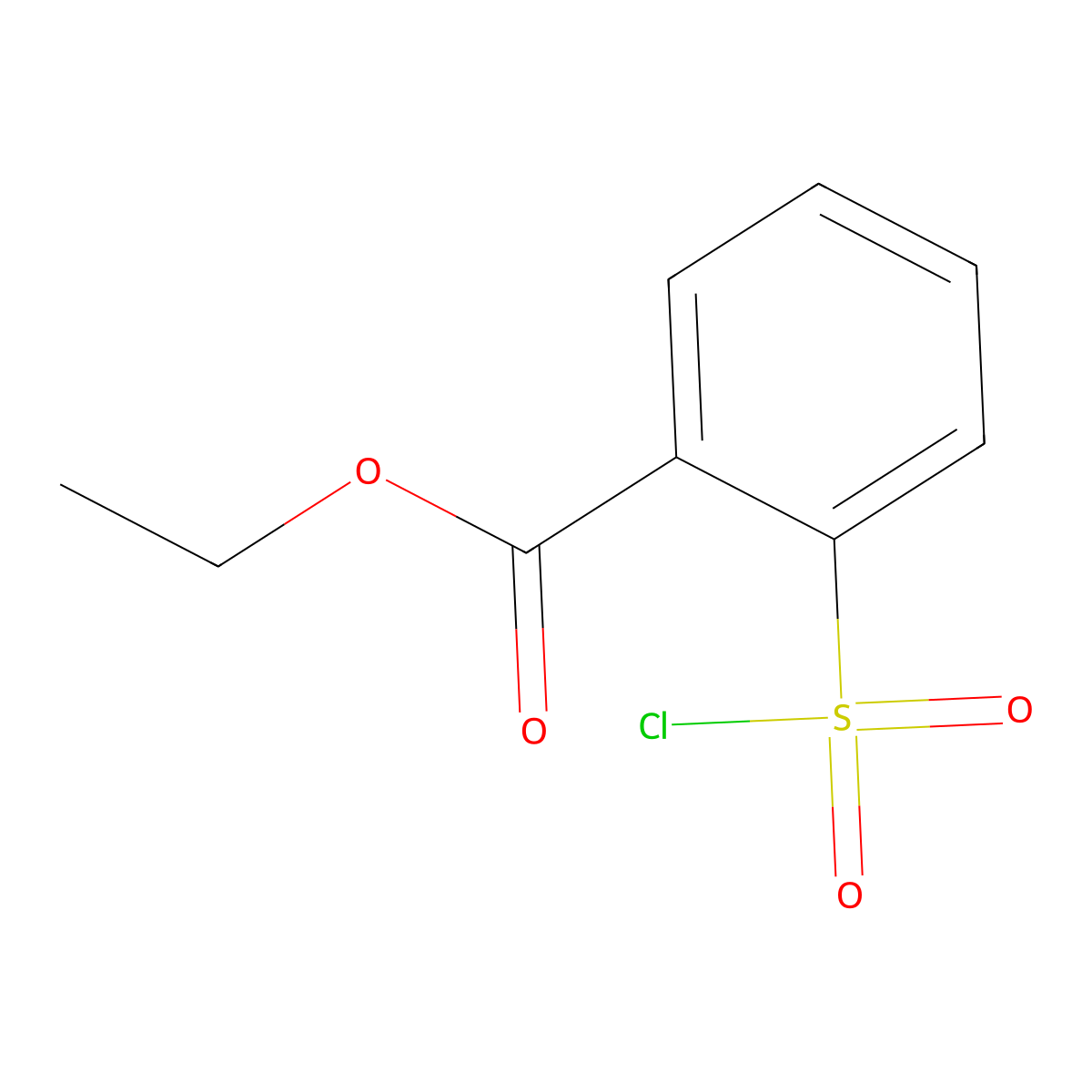 Ethyl 2-(chlorosulfonyl)benzoate molecular structure, CAS 103008-54-4