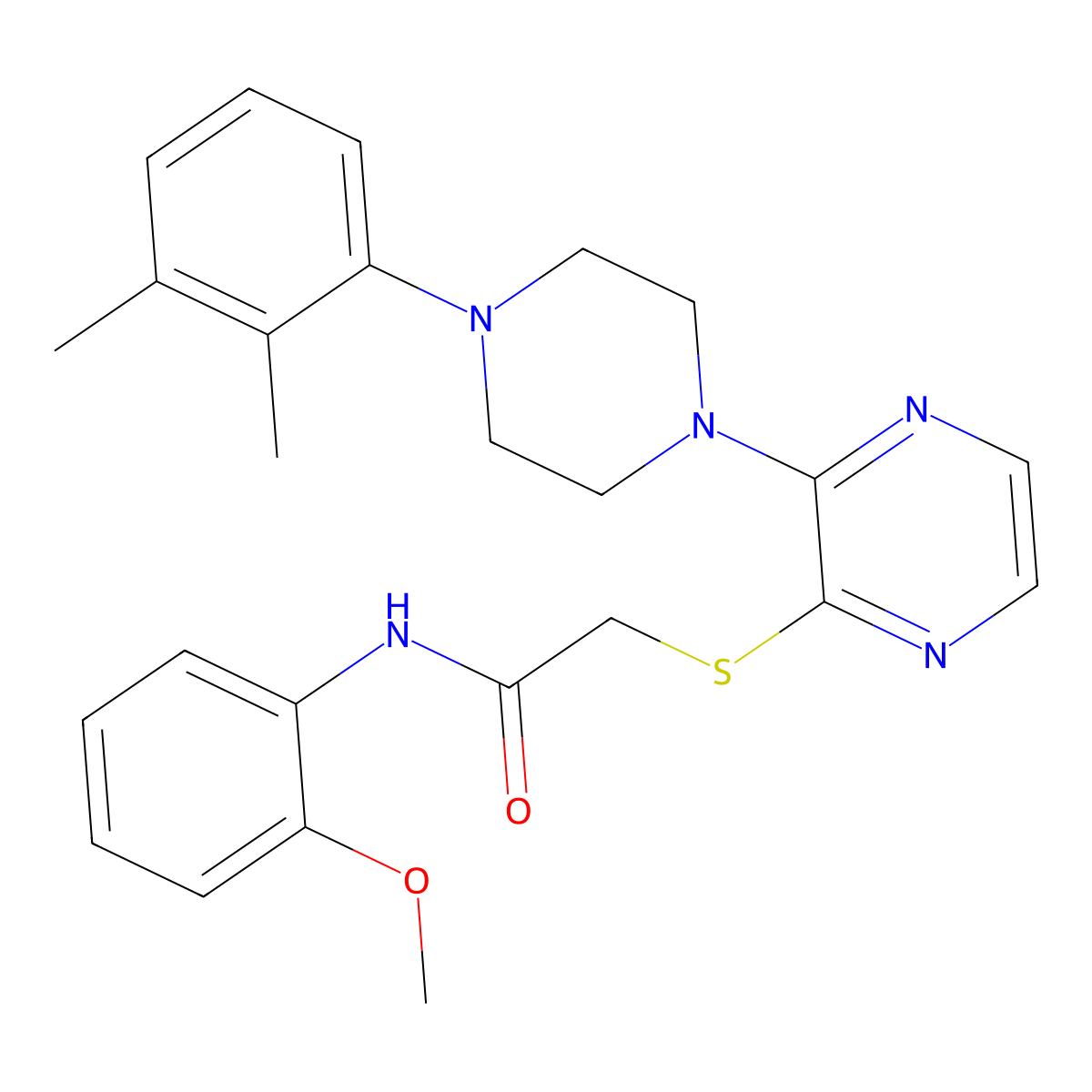 2-({3-[4-(2,3-dimethylphenyl)piperazin-1-yl]pyrazin-2-yl}sulfanyl)-N-(2-methoxyphenyl)acetamide molecular structure, CAS 1030087-34-3