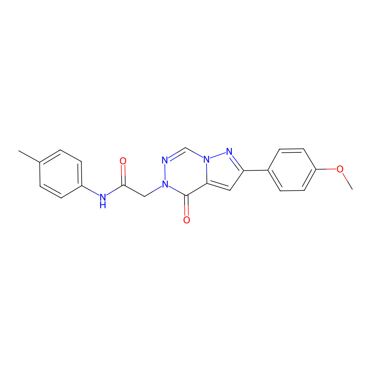 2-[2-(4-methoxyphenyl)-4-oxopyrazolo[1,5-d][1,2,4]triazin-5(4H)-yl]-N-(4-methylphenyl)acetamide molecular structure, CAS 1030089-18-9
