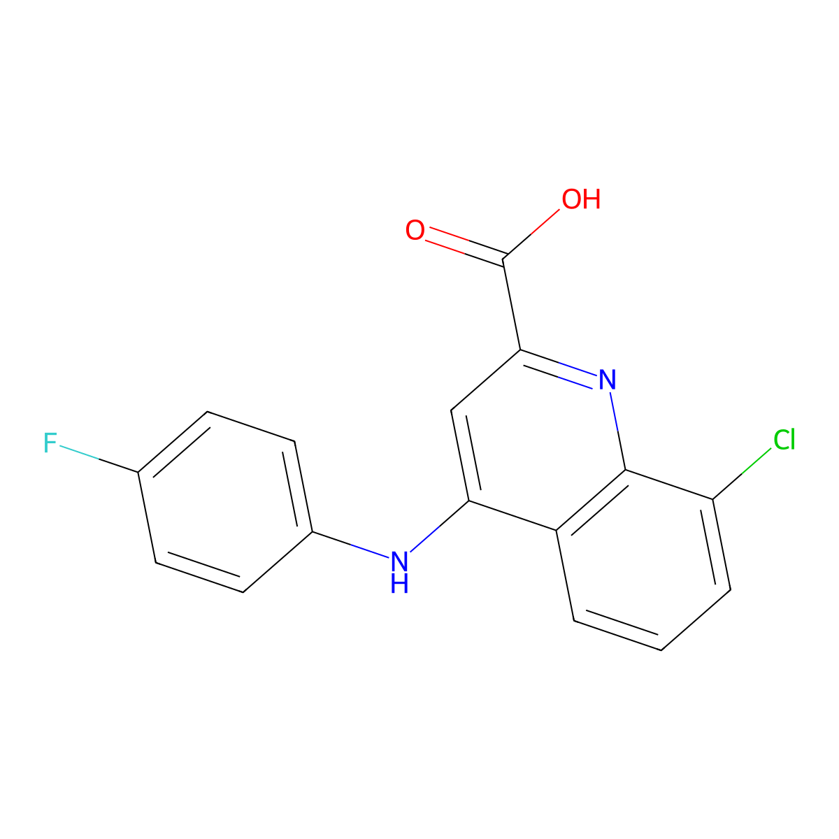 8-Chloro-4-[(4-fluorophenyl)amino]quinoline-2-carboxylic acid molecular structure, CAS 1030089-48-5