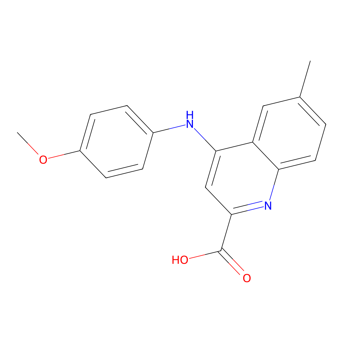 4-[(4-Methoxyphenyl)amino]-6-methylquinoline-2-carboxylic acid molecular structure, CAS 1030089-73-6