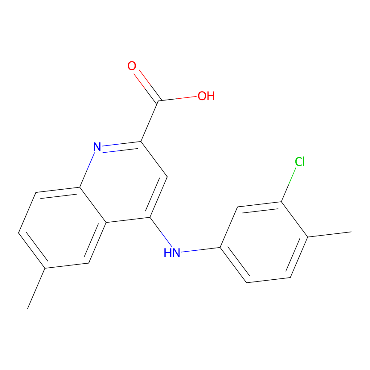 4-[(3-Chloro-4-methylphenyl)amino]-6-methylquinoline-2-carboxylic acid molecular structure, CAS 1030089-78-1
