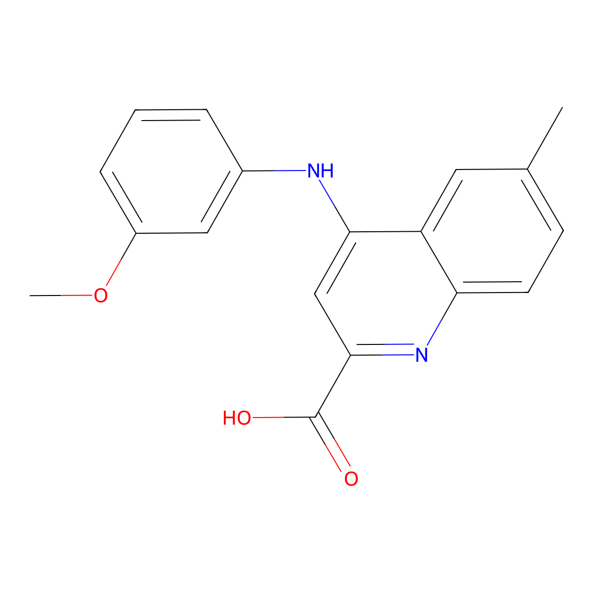4-[(3-Methoxyphenyl)amino]-6-methylquinoline-2-carboxylic acid molecular structure, CAS 1030089-93-0