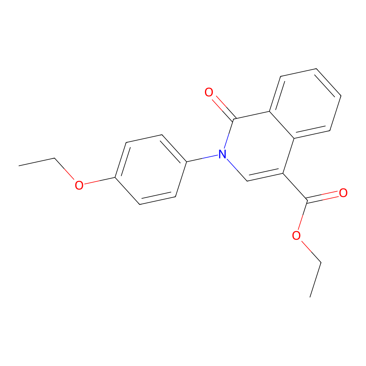 Ethyl 2-(4-ethoxyphenyl)-1-oxo-1,2-dihydroisoquinoline-4-carboxylate molecular structure, CAS 1030096-09-3