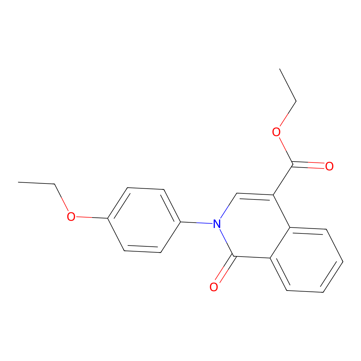 Ethyl 2-(4-ethoxyphenyl)-1-oxo-1,2-dihydroisoquinoline-4-carboxylate molecular structure, CAS 1030096-09-3