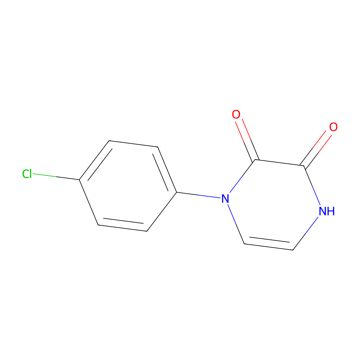 1-(4-Chlorophenyl)-1,4-dihydropyrazine-2,3-dione molecular structure, CAS 1030102-38-5